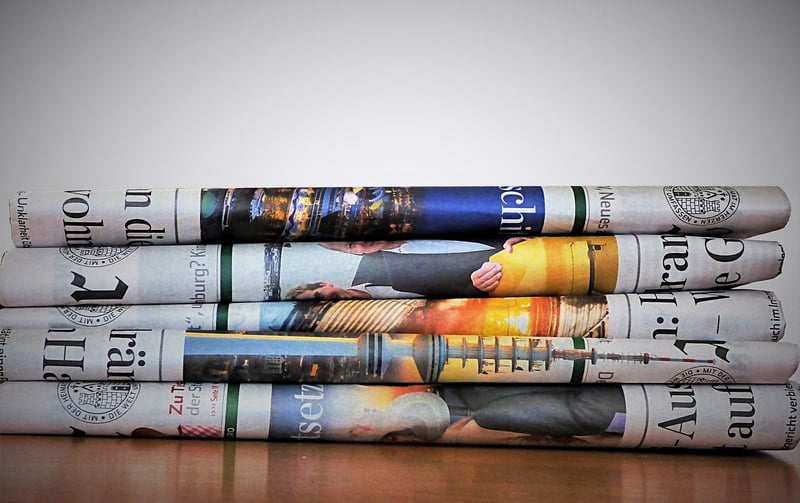 Newspaper coasters