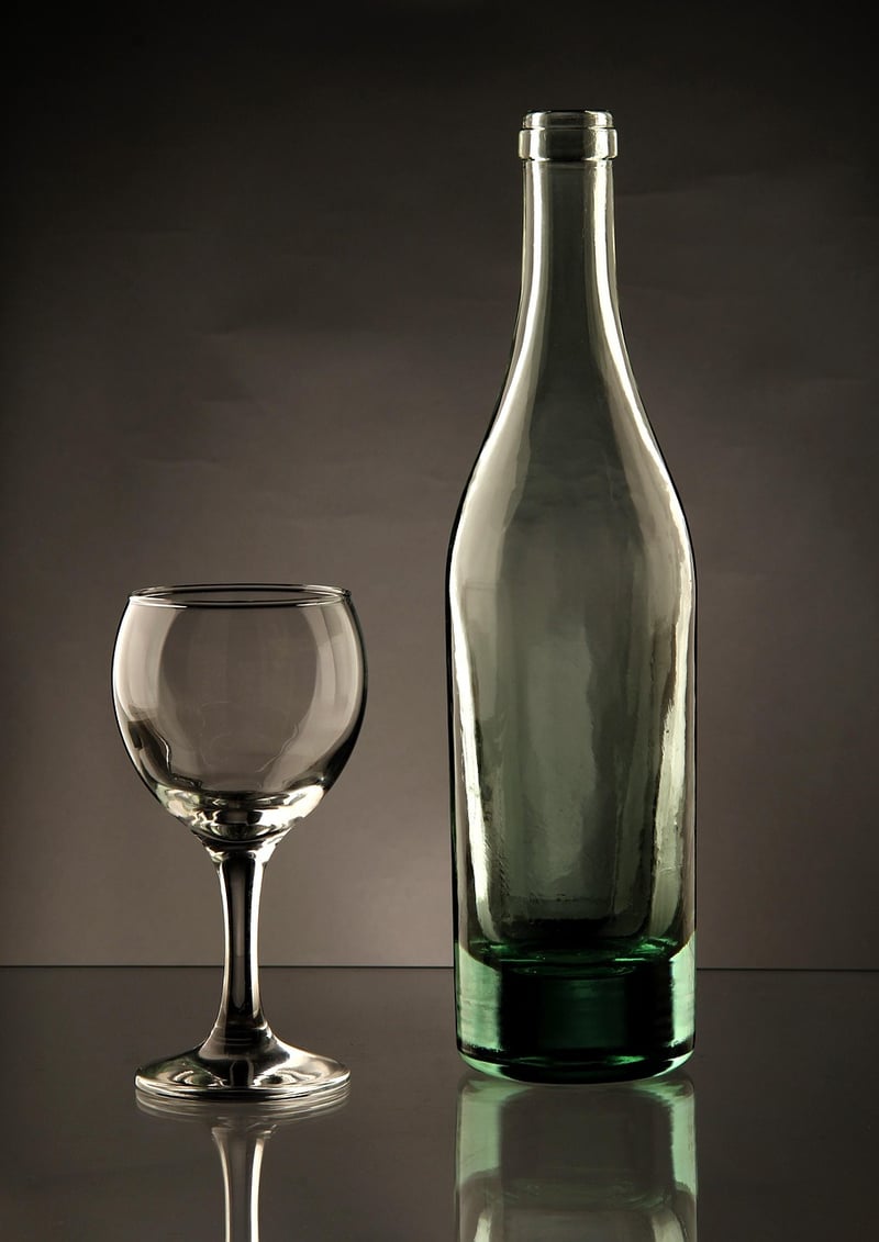 Glass bottle vase